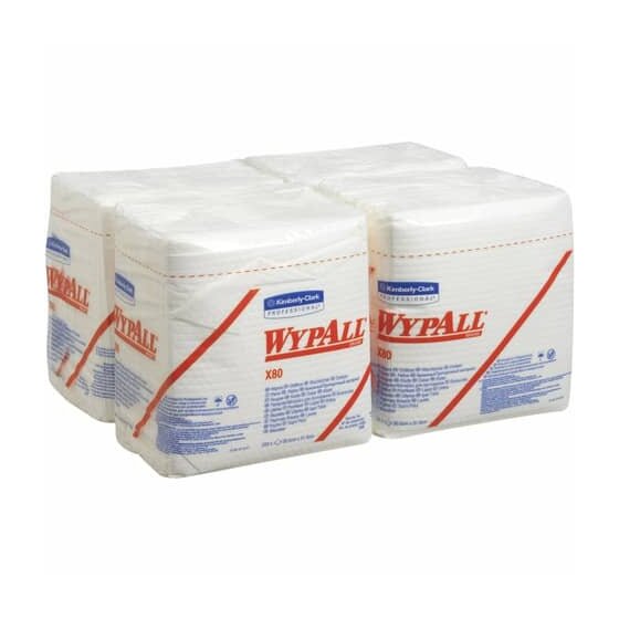 Wypall® Reinigungstuch X80 - 1-lagig, weiß, 31,8 x 30,5 cm, 4x 50 Stück