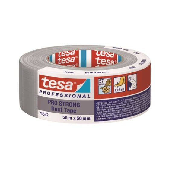 tesa® Gewebeband Professional PRO Duct - 50 m x 50 mm, silber