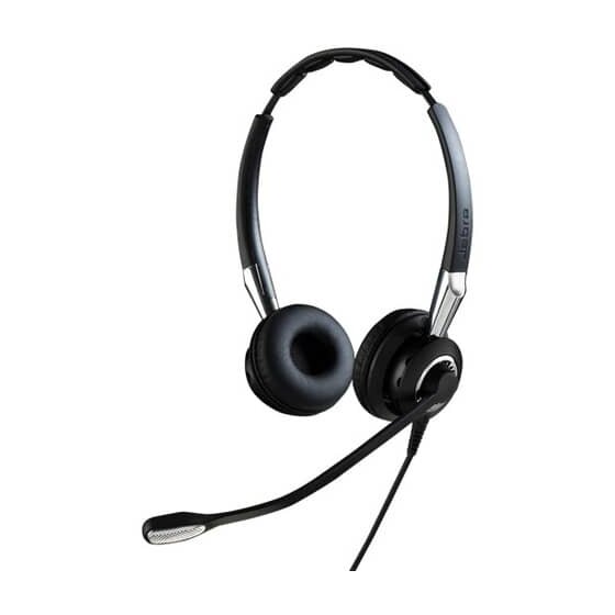 Jabra Headset 2400 II binaural schwarz, kabelgebunden, Noise Cancelling - Wideband