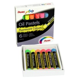 Pentel® Öl-Pastellkreide - 6 Stück, neon...