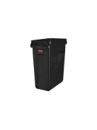 Rubbermaid® Slim Jim® Abfallbehälter mit Luftkanälen - 60 L, schwarz