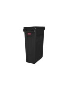Rubbermaid® Slim Jim® Abfallbehälter mit Luftkanälen - 87 L, schwarz