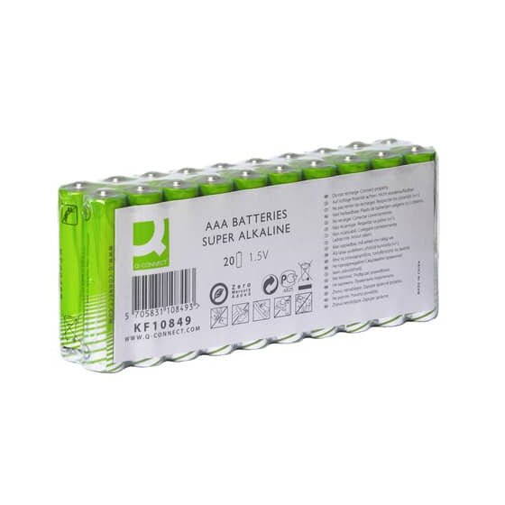 Q-Connect® Super Alkaline Batterien - Micro/AAA/LR03/MN2400, 1,5 V