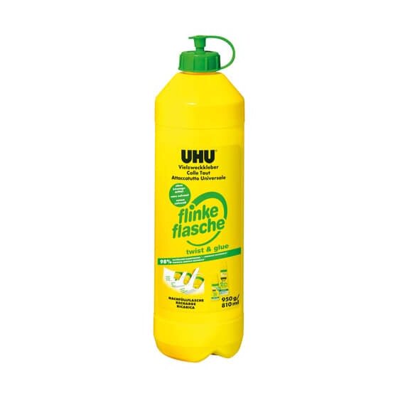 UHU® VIELZWECKKLEBER flinke Flasche ReNATURE Nachfüllflasche ohne Lösungsmittel 950 g