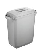 Durable Abfallbehälter DURABIN ECO 60L + Deckel - grau, recycelt
