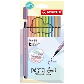 STABILO® Premium-Filzstift - Pen 68 Pastellove - 12er...