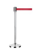 Alco Personenleitsystem Gurtständer - Chrom mit rotem Gurt ca. 300 cm