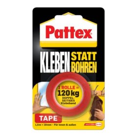 PATTEX Klebeband - 19 mm x 1,5 m, doppelseitig, Tragkraft...