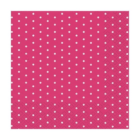 Home Fashion® Lunchservietten Pünktchen pink - 33 x 33 cm, 20 Stück