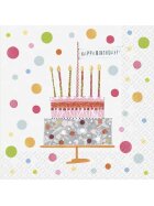 Stewo Lunchservietten Happy Birthday - 33 x 33 cm, 20 Stück