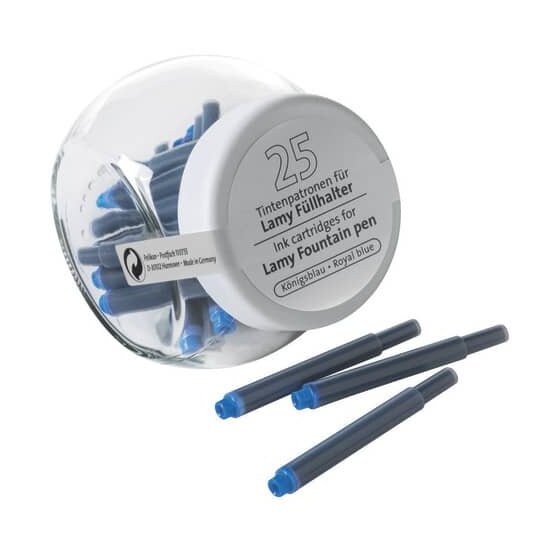 Pelikan® Tintenpatrone LTP für Lamy-Füllhalter - königsblau, 25 Stück Glas