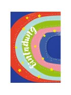 Einladungskarte Kindergeburtstag - 5 Stück, formgestanzt, inkl. Umschlag