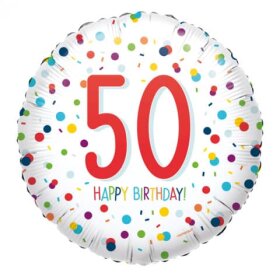 amscan® Folienballon Happy Birthday 50 - Ø 43...