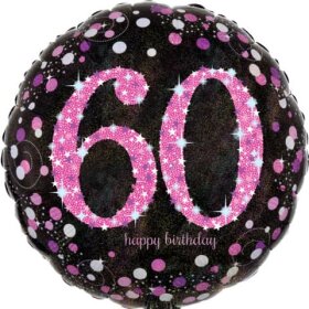 amscan® Folienballon Happy Birthday 60 - Ø 43...