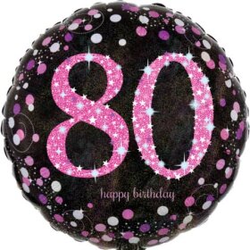 amscan® Folienballon Happy Birthday 80 - Ø 43...