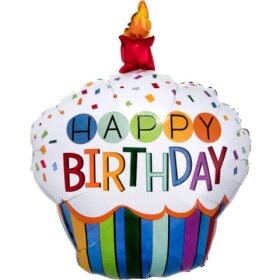 amscan® Folienballon Happy Birthday Cupcake