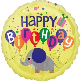 amscan® Folienballon Happy Birthday Elefant -...