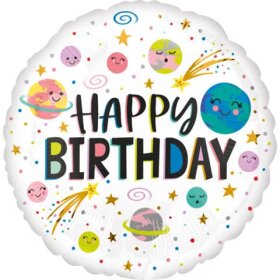 amscan® Folienballon Happy Birthday Galaxy - Ø...