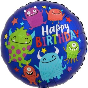 amscan® Folienballon Happy Birthday Monster -...