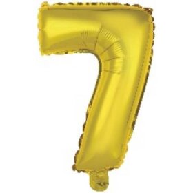 amscan® Folienballon Mini Zahl 7 - 35 cm, gold