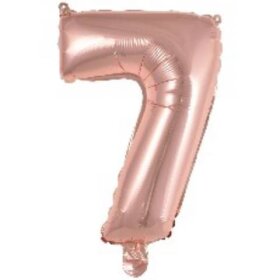 amscan® Folienballon Mini Zahl 7 - 35 cm, rose
