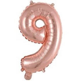 amscan® Folienballon Mini Zahl 9 - 35 cm, rose