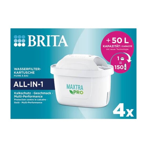 BRITA® Wasserfilter-Kartusche MAXTRA PRO ALL-IN-1 - 4 Kartuschen
