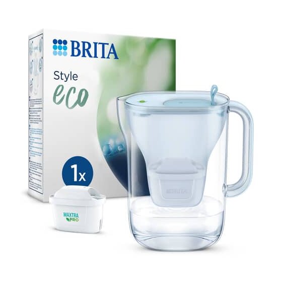 BRITA® Wasserfilter-Kanne Style eco - gletscherblau, inkl. MX PRO