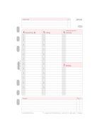 Chronoplan Ersatzkalendarium Wochenplan - A5, 1 Woche / 2 Seiten