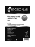 CHRONOPLAN Ersatzkalendarium Wochenplan - A5, 1 Woche / 2 Seiten