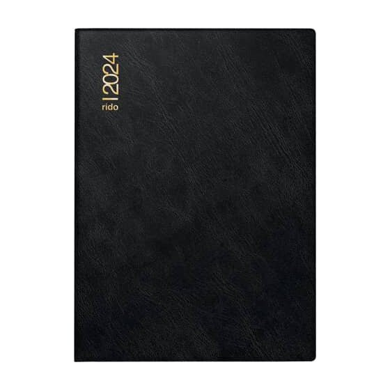 RIDO Taschenkalender Modell Technik III - 1 Tag / 1 Seite, 10 x 14 cm, schwarz