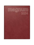 rido® idé® Buchkalender magnum - 1 Woche / 2 Seiten, 18,3 x 24 cm, weinrot
