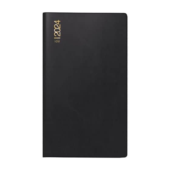 RIDO Taschenkalender TM 12 - 1 Monat / 2 Seiten, 8,7 x 15,3 cm, schwarz