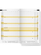 rido® idé® Ersatzkalendarium Taschenkalender Miniplaner D 15 - 1 Monat / 2 Seiten, 8,7 x 15,3 cm, Liporello