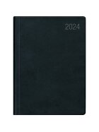 Zettler Taschenkalender 660 - 1 Woche / 2 Seiten, 8,3 x 10,7 cm, schwarz