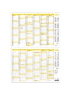 RNK Verlag Tafelkalender quer - A4, 6 Monate je auf Vorder- und Rückseite, 297 x 210 mm