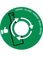 Cep Papierkorb Deckel - Ø 380 mm, grün für Glas