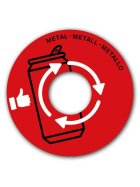 Cep Papierkorb Deckel - Ø 380 mm, rot für Metall