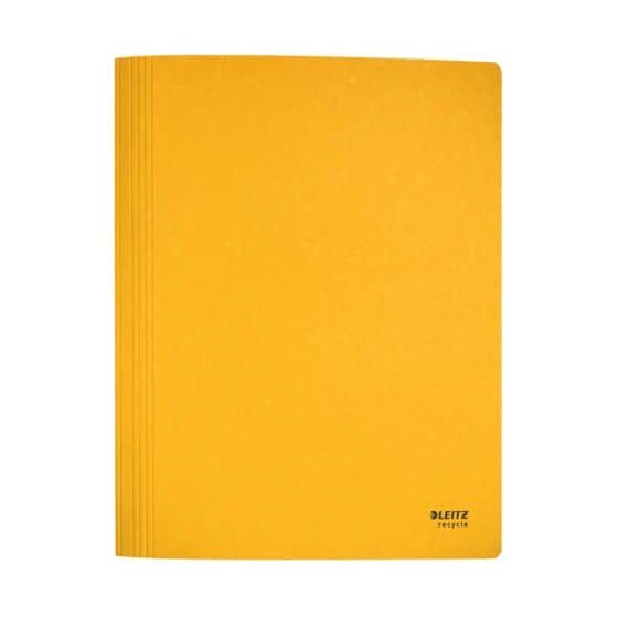 Leitz 3904 Schnellhefter Recycle - A4, 250 Blatt, kfm. und Amtsheftung, Karton (RC), klimaneutral, gelb
