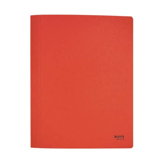 Leitz 3904 Schnellhefter Recycle - A4, 250 Blatt, kfm. und Amtsheftung, Karton (RC), klimaneutral, rot