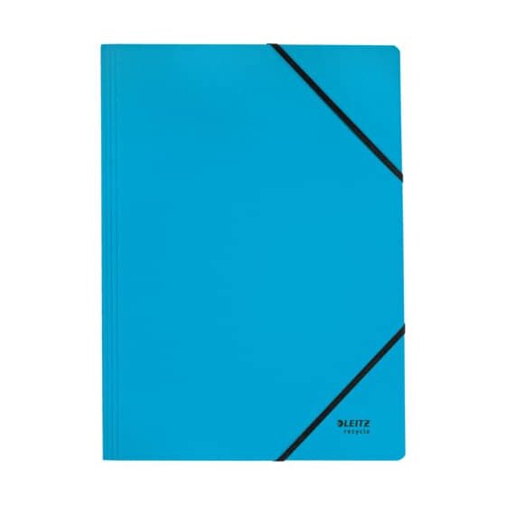 Leitz 3908 Eckspanner Recycle - A4, 250 Blatt, Gummizug, Karton (RC), klimaneutral, blau