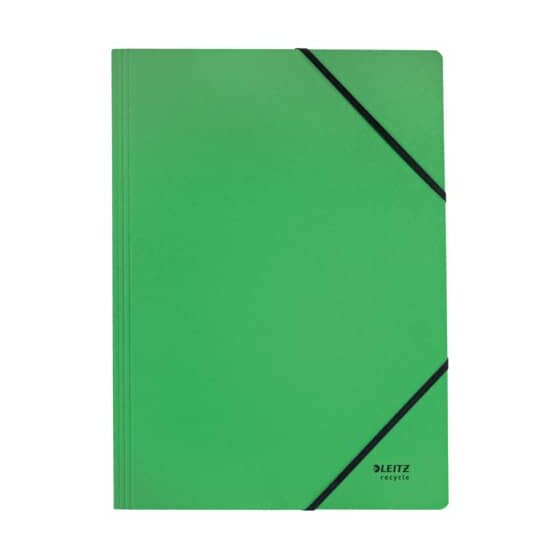 Leitz 3908 Eckspanner Recycle - A4, 250 Blatt, Gummizug, Karton (RC), klimaneutral, grün