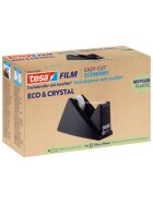 tesa® Tischabroller Easy Cut® Economy - für Rollen bis 33m : 19mm, schwarz, 100% Recycling-Plastik