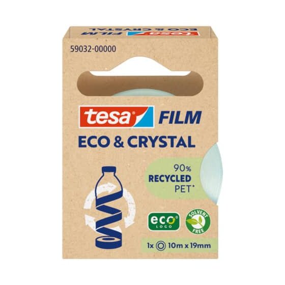 tesa® Klebefilm PET Eco & Crystal - 19mm x 10m, kristallklar