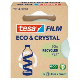 tesa® Klebefilm PET Eco & Crystal - 19mm x 33m,...