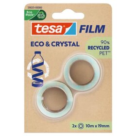 tesa® Klebefilm PET Eco & Crystal - 19mm x 10m,...