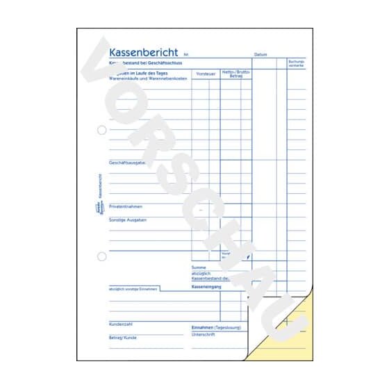 Avery Zweckform® 1743 Kassenbuch Bericht A5 2x40Blatt SD blau