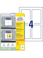 Avery Zweckform® 8001-20 Träger-Etiketten - 120 x 80 mm, weiß/hellgrau, 80 Etiketten, permanent