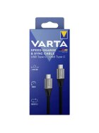 Varta Speed Charge & Sync Kabel USB Type C auf USB Type C , 2 m, schwarz