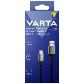 Varta Speed Charge & Sync Kabel USB A auf USB C , 2...